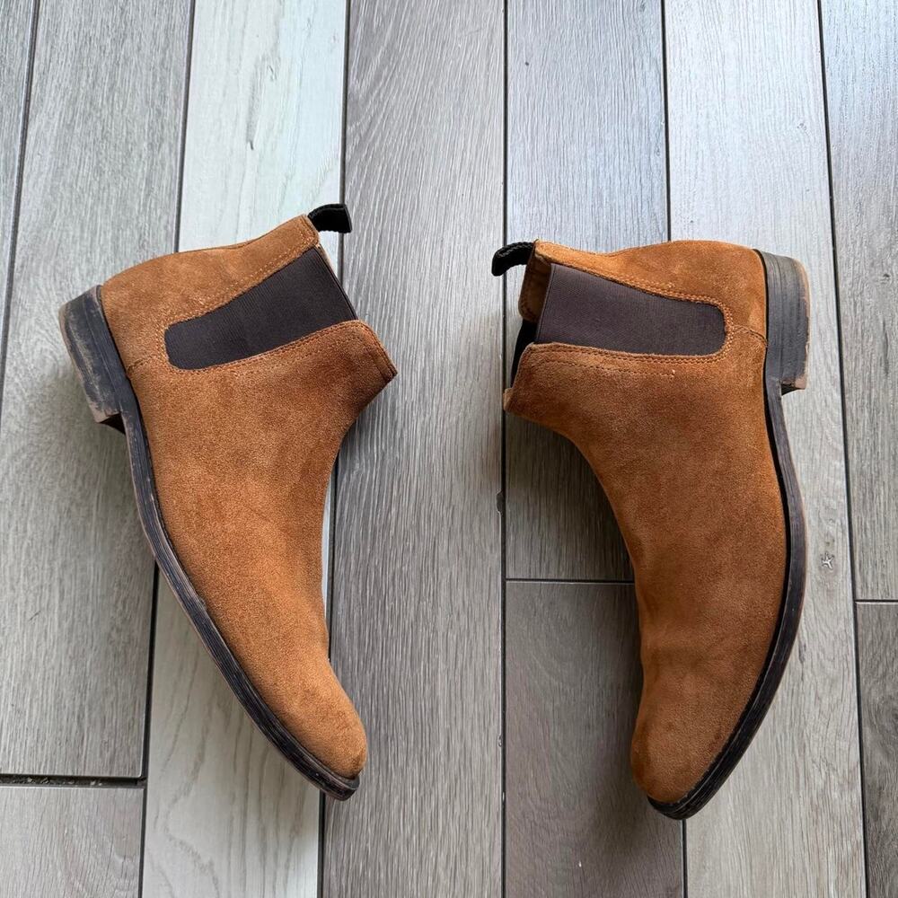 Aldo brown suede chelsea boots